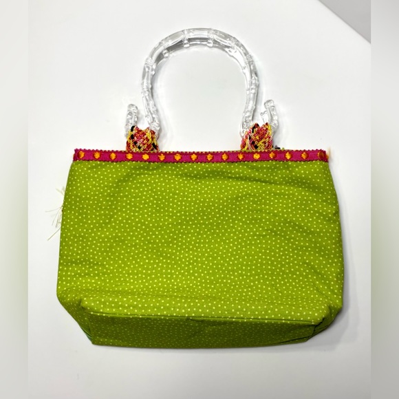 Cat Feline Canvas Multicolor Tote Bag Purse Embroidered Beads from Rose Clear - Picture 5 of 9